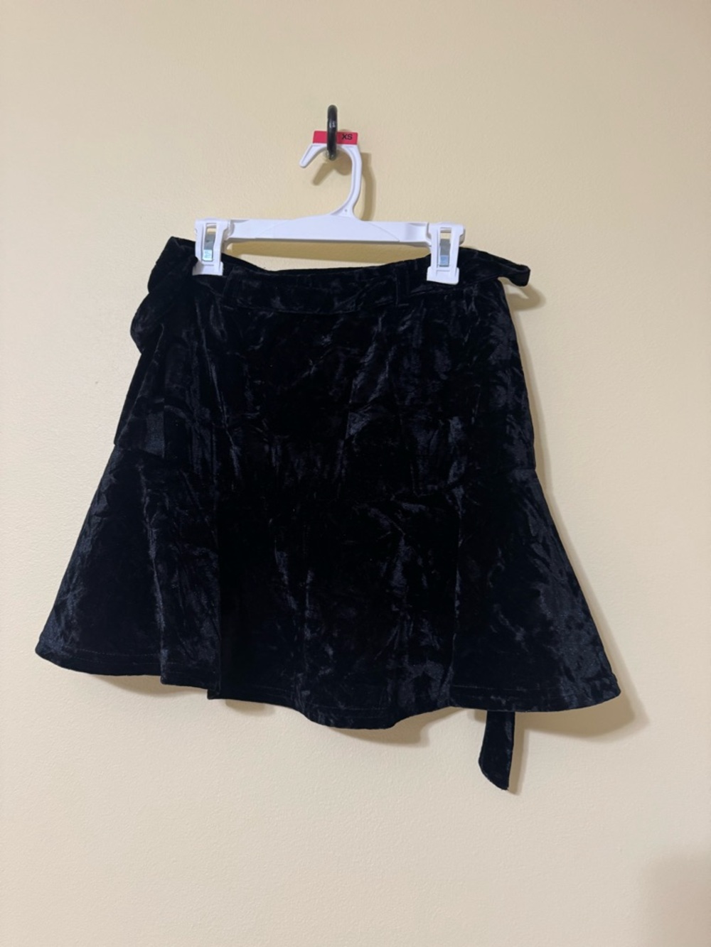 Black Velvet Mini Skirt